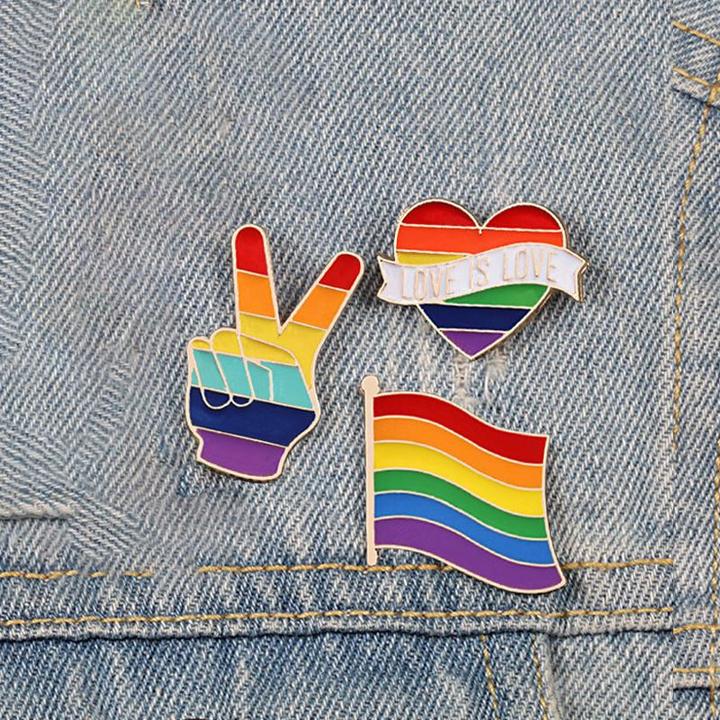 Produktbild JTI 3x Broschen, Gleichheit - LGBTQ