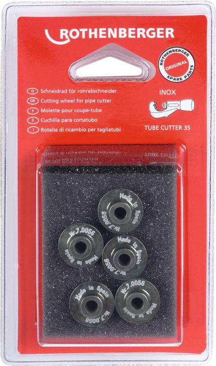Image du produit Rothenberger Roue de coupe Inox 5 pces 070056D (Roue de coupe)