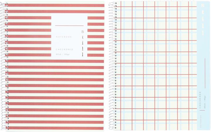 Actual product image Ancor Hardcover Spiral Notebook A4 80sh/90g Sq5 STILL (A4, Checked, Hardcover)