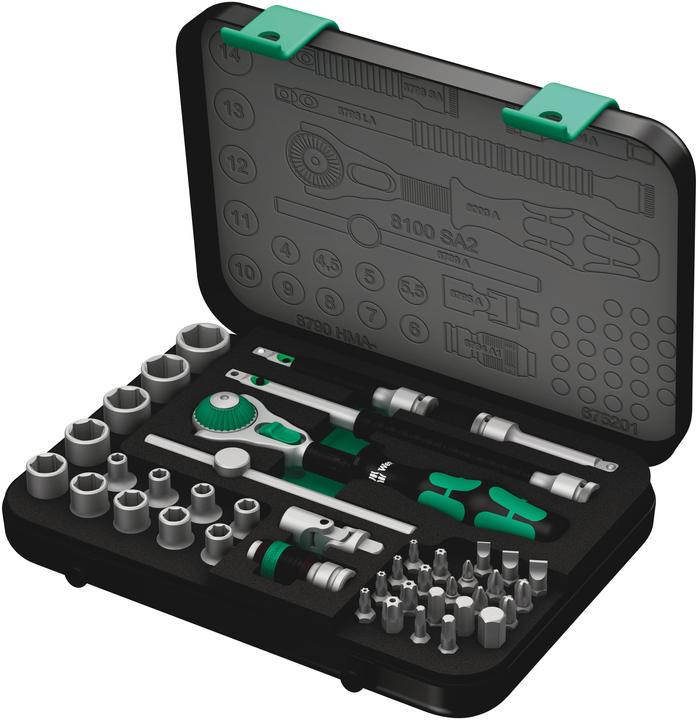 Actual product image Wera 8100 SA 2 Zyklop Speed Ratchet Set (14 mm, 7 mm, 8 mm, 5 mm, 12 mm, 13 mm, 9 mm, 6 mm, 10 mm, 11 mm, 4 mm)