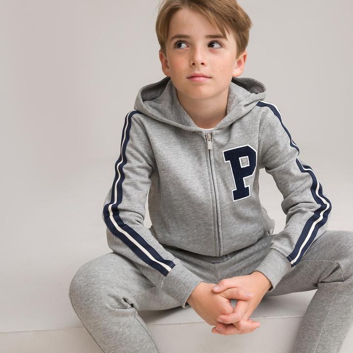 Actual product image La Redoute Collections Jogging suit with hooded sweatshirt & trousers (94)