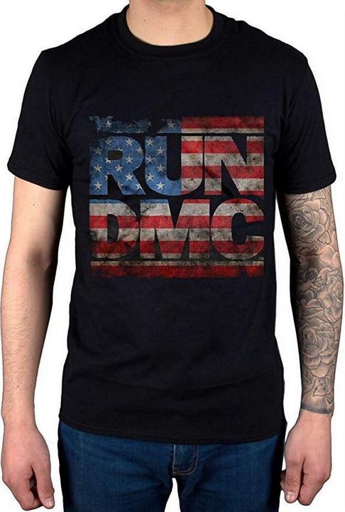 Image du produit Run DMC T-shirt unisexe Adult Americana Logo (M)