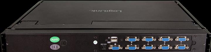 Produktbild LogiLink 17" LCD KVM Konsole mit KVM Switch, 8 Port, schwarz