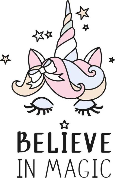 Immagine prodotto Trenddeko Testa di unicorno Credi nella magia (70 x 110 cm)