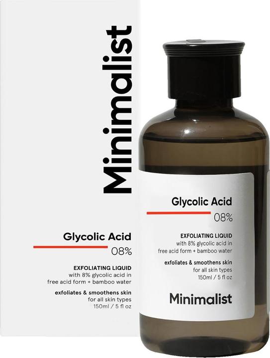 Actual product image Minimalist Glycolic Acid 08% Exfoliating Liquid (Exfoliation, 150 ml)