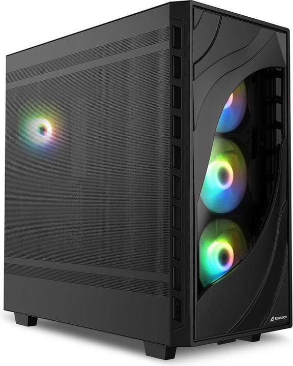Produktbild Sharkoon Rebel C80M RGB ATX Black (schwarz) (ATX, Mini-ITX, mATX)