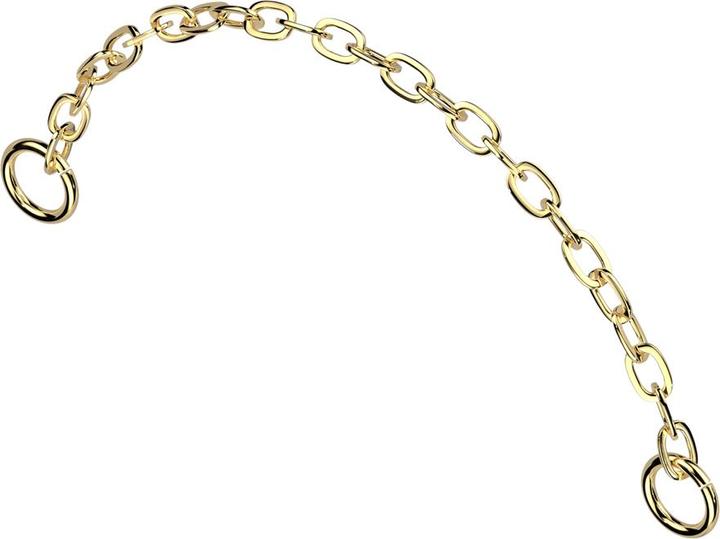 Actual product image Star Piercing Connection chain Basic gold-plated (Titanium G23, without brass)