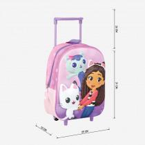 Produktbild Gabby's Dollhouse Kinder-Rucksack-Trolley 3D, ro
