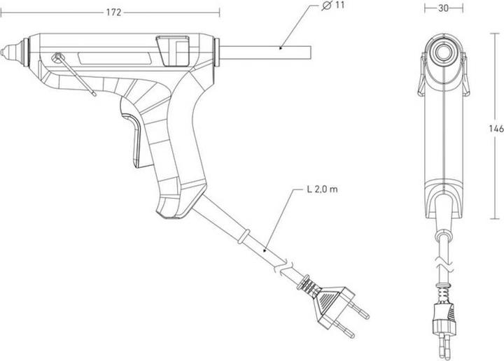 Image du produit Steinel Glumatic 1011 Pistolet à colle 11 mm 45 W 240 V 1 pc.