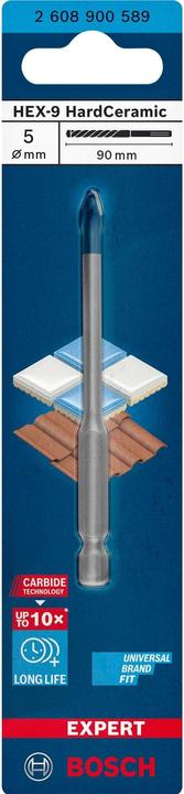 Produktbild Bosch Professional Zubehör EXPERT HEX-9 HardCeramic Bohrer, 5 x 90 mm (5 mm)