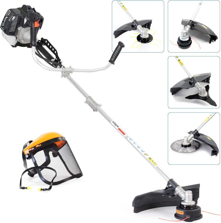 Produktbild Wiltec 3in1 Benzin Multitool 1,9kW Rasentrimmer Freischneider Motorsense Garten