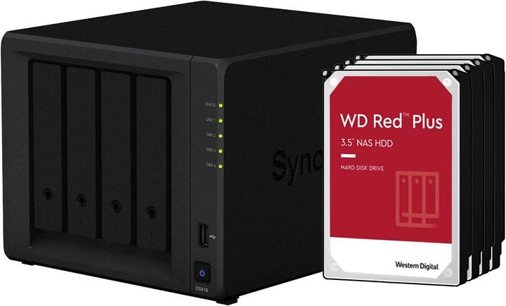 Synology Ds418 (4 x 3 TB, WD Red Plus)