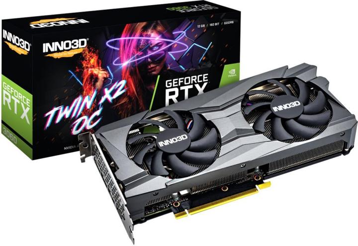 Immagine prodotto Inno3D GeForce RTX 3060 Twin X2 OC 12GB GDDR6 LHR (N30602-12D6X-11902120H) (12 GB)