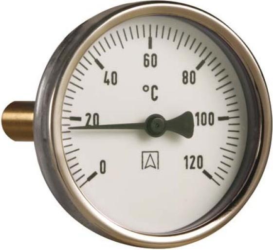 Image du produit Afriso Thermomètre bimétallique. BiTh 80 ST Ax. 0/120 GradC, 40mm, boîtier-d= 80mm