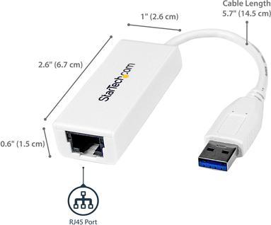 Actual product image StarTech USB 3.0 to Gigabit Ethernet Lan Adapter (USB 3.0, RJ45 (1x))