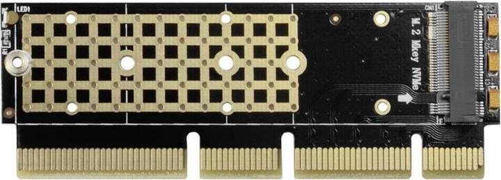 Productafbeelding Axagon PCEM2-1U PCI-E 3.0 16x - M.2 SSD NVMe, tot 80mm SSD, laag profiel 1U