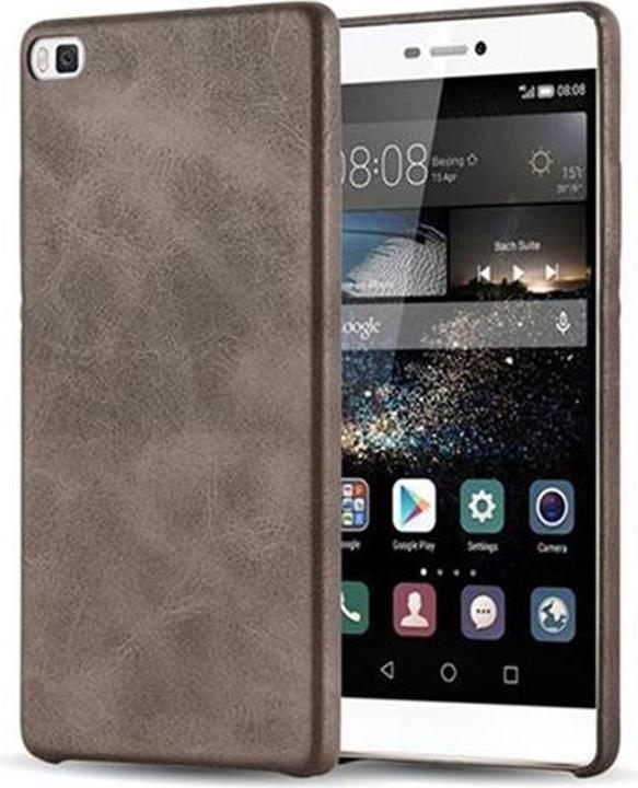Actual product image Cadorabo Hard cover faux leather with texture (Huawei P8)