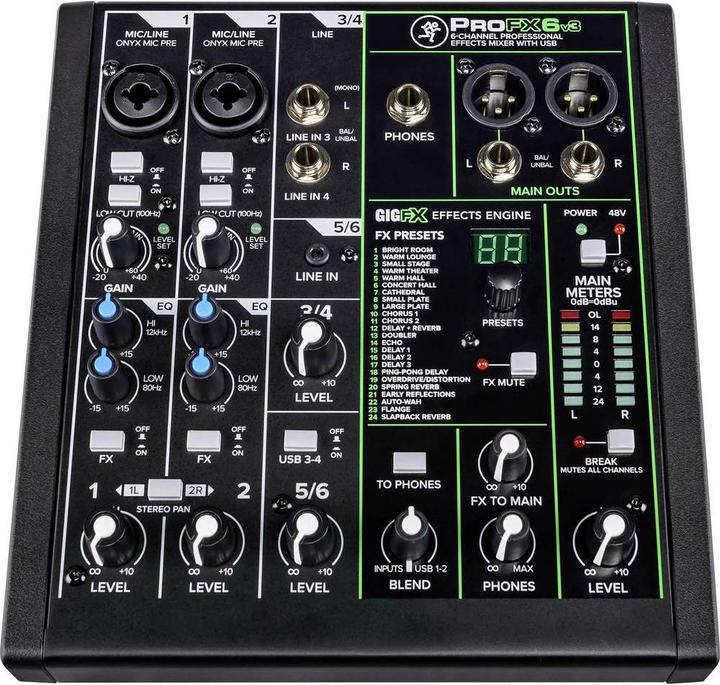 Produktbild Mackie ProFX6v3 (Studio- und Livemixer)