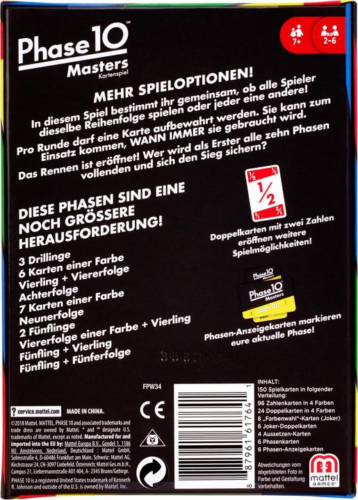 Produktbild Mattel Games Phase 10 Masters Kartenspiel (Deutsch)