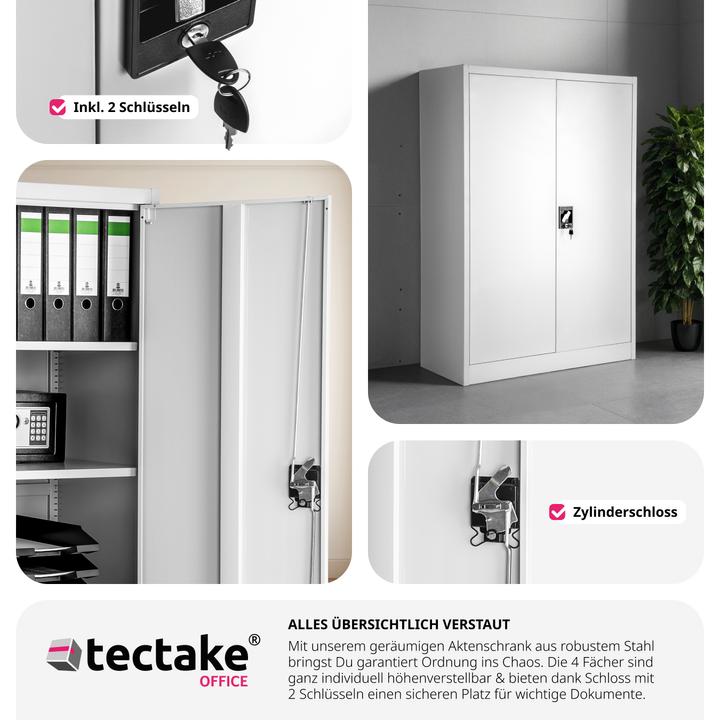 Immagine prodotto tectake Armadio di archiviazione (90 x 40 x 140 cm)