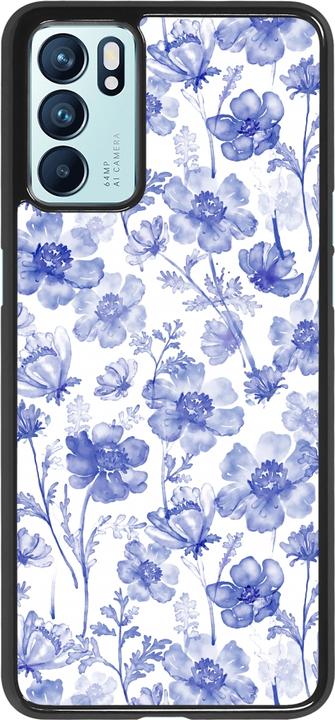 Immagine prodotto PhoneLook Copertina Primavera 23 fiori blu acquerello (Oppo Reno 6 5G)