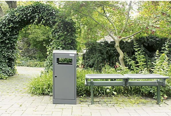 Image du produit Collecteur de déchets avec cendrier, capacité 40 l, anthracite. (40 l)