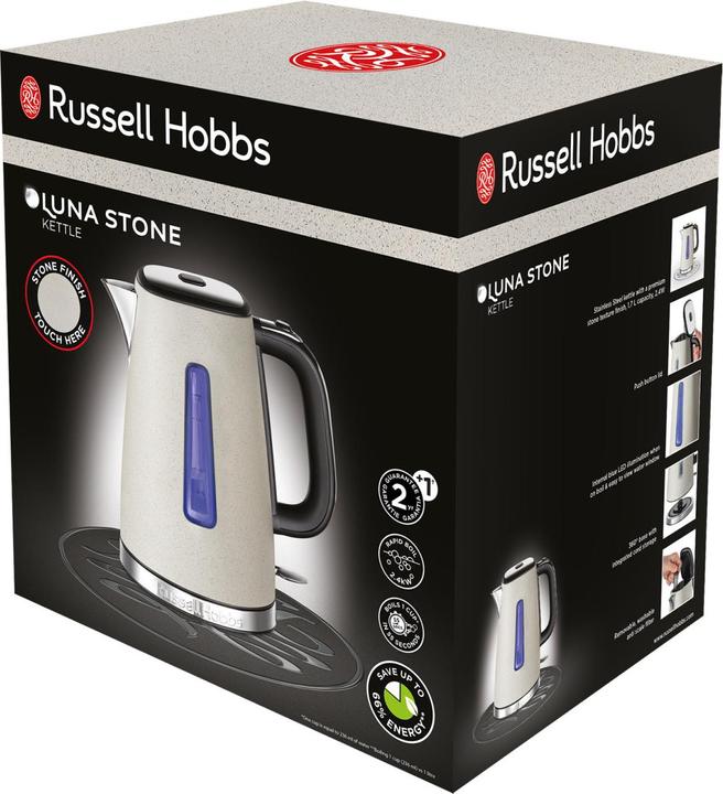 Actual product image Russell Hobbs Kettle Luna Stone 1.7 l, stone gray (1.70 l)