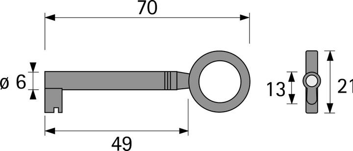 Actual product image Hettich Clé (Cylinder key)
