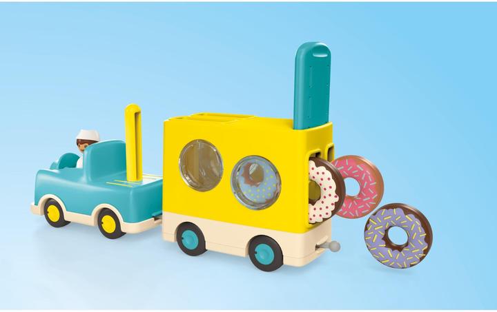 Image du produit Playmobil Verrückter Donut Truck mit Stapel- und Sortierfunktion (71702, Playmobil Junior)