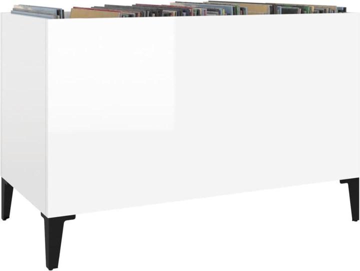 Image du produit VidaXL Plattenschrank Hochglanz-Weiss 74,5x38x48 cm Holzwerkstoff