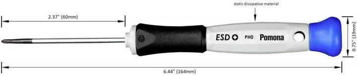 Actual product image Pomona Electronics Screwdriver Set Screwdriver Set ESDSET6