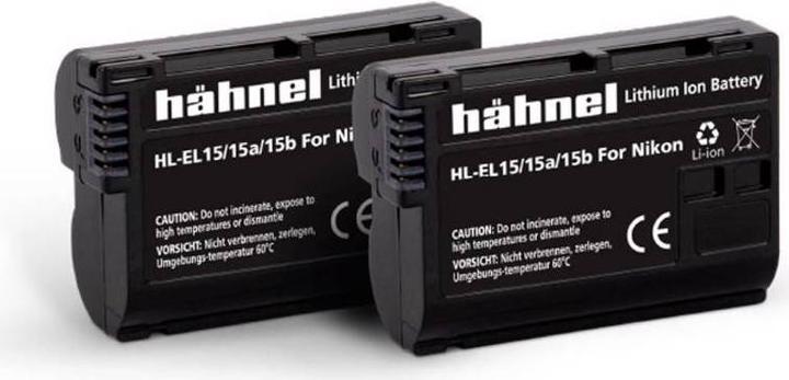 Actual product image Hähnel HL-EL15HPa/b, 2pcs camera battery replaces original battery EN-EL15 7 V 1650 mAh (Camera battery)