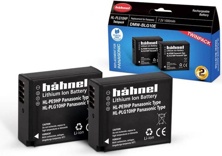 Hähnel HL-PLG10, 2er Kamera-Akku ersetzt Original-Akku DMW-BLG10E 7.2 V 1000 mAh (Akku)