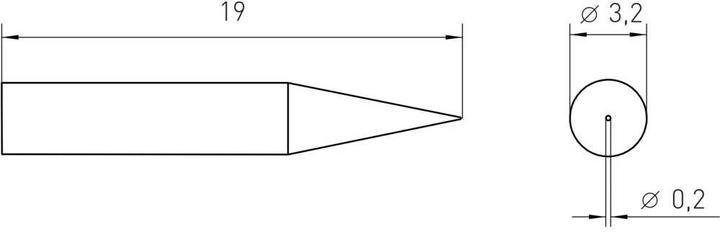 Produktbild Weller Erem Lötspitze RT Micro, konisch 0,2mm, MIL SPEC (Lötspitze)
