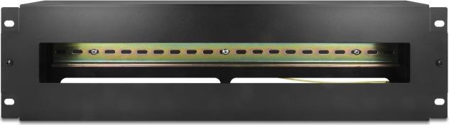 Actual product image Delock 19" circuit breaker strip with cover and top-hat rail