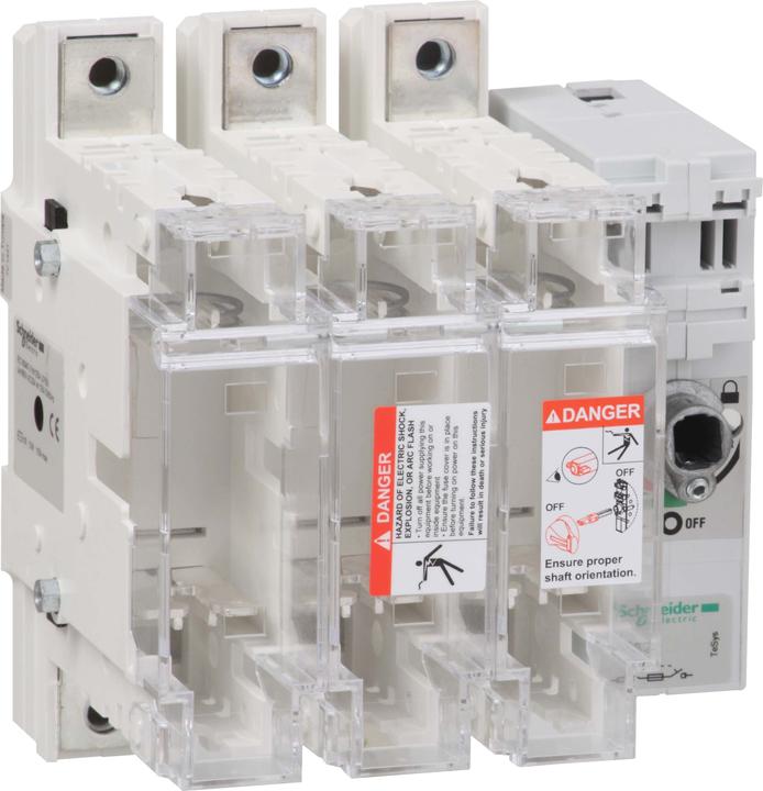 Image du produit Schneider Electric GS2KK3 avec. Fusibles TeSys GS2K 3p 125A DIN 00 Interrupteur-sectionneur