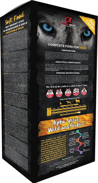Actual product image Alpha Spirit Semi-moist poultry, 9 kg (45x200g) (9000 g)