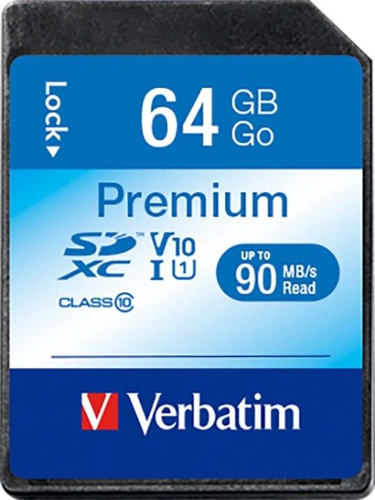 Produktbild Verbatim SDXC Card Class 10 Premium (64 GB, SDXC, U1, UHS-I)