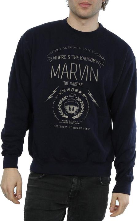 Actual product image Looney Tunes Mens Marvin The Martian Where's The Kaboom Sweatshirt (L)