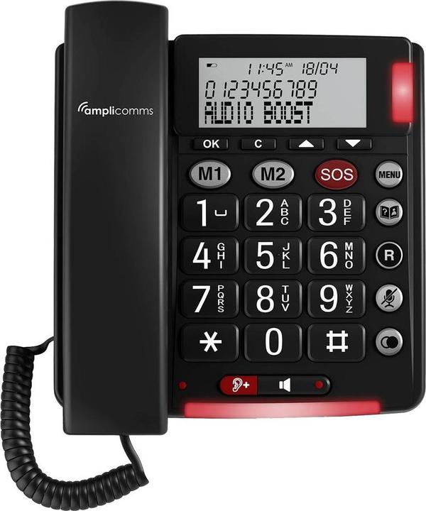 Produktbild amplicom ms BigTel 50 Alarm Plus DE/FR Analog Telefon dark grey