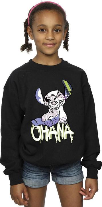 Actual product image Disney Girls Lilo And Stitch Ohana Graffiti Sweatshirt (152, 158)