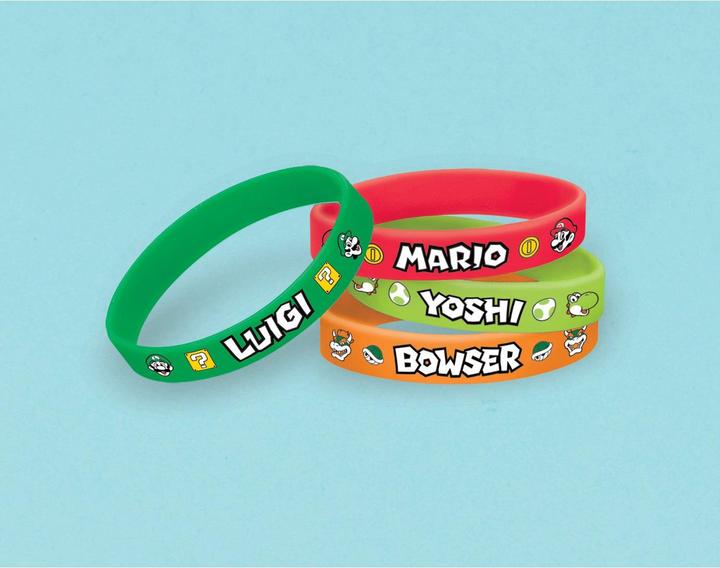 Produktbild Amscan Bracelets Super Mario Bross (6pcs)