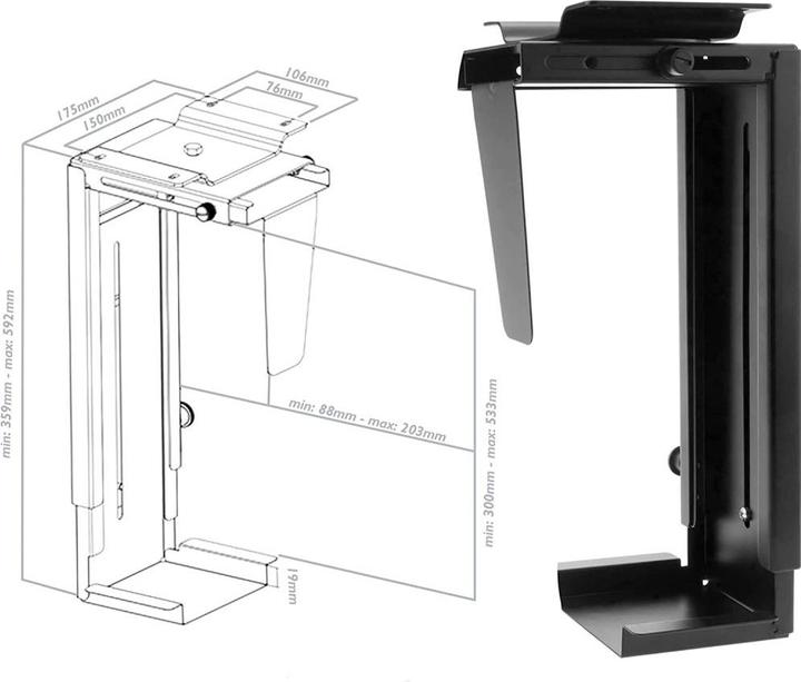Produktbild Techly Befestigungskit (CPU-Halterung) (einstellbar) (Diverse)
