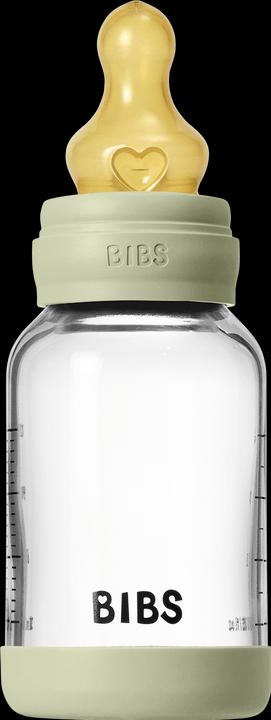 Image du produit Bibs - Glass Baby Bottle Round Latex Slow Flow - Sage - 120 ml (120 ml)