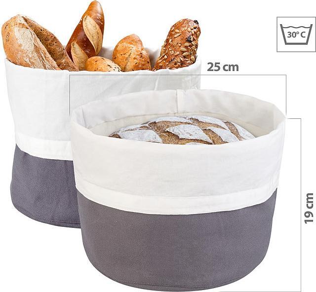 Produktbild Rosenstein & Söhne 2er-Set XL-Brotkorb mit verschliessbarer Kordel