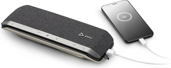 Produktbild Poly HP Sync 40+M Microsoft Teams Certified Speakerphone, Mobiltelefon/PC, Schwarz, Silber, 55 dB, 1