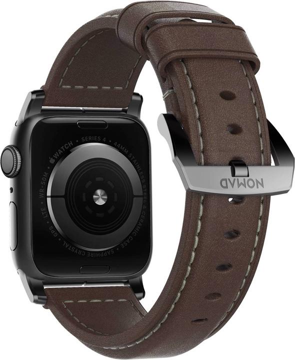 Actual product image Nomad Traditional Strap Leather Brown Connector Black 40/38 mm (40 mm, Leather)
