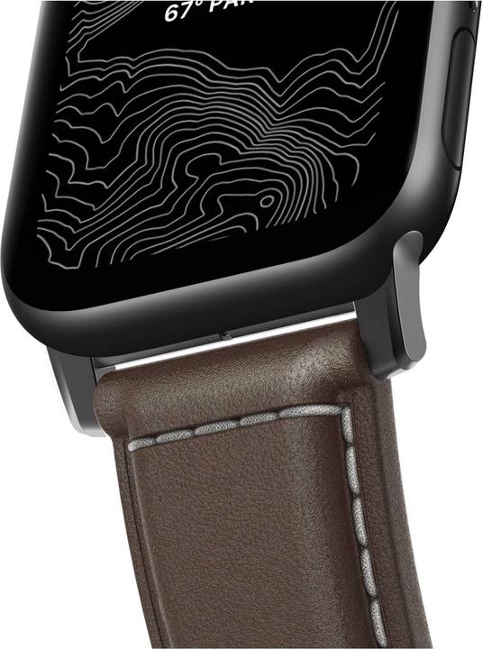 Actual product image Nomad Traditional Strap Leather Brown Connector Black 40/38 mm (40 mm, Leather)