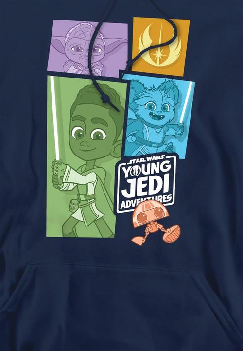 Actual product image Star Wars Mens Young Jedi Adventure Blocks Hoodie (XL)