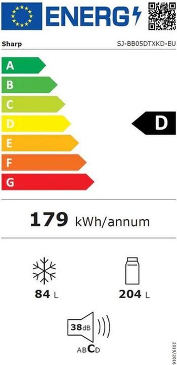 Energy Label Sharp SJ-BB05DTXKD-EU (288 l)